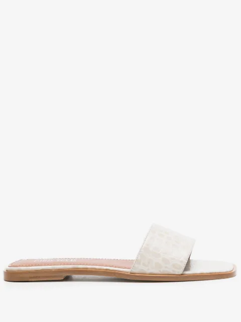 Paris Texas crocodile-effect leather sandals