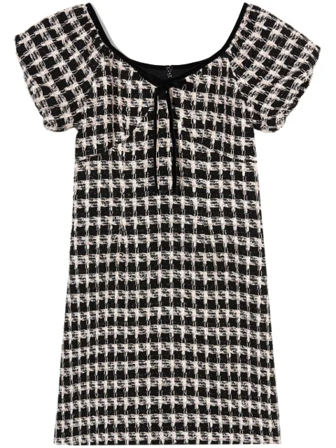 b+ab puff-sleeve tweed dress