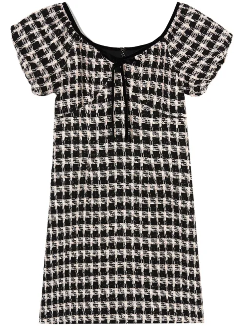 Robe en tweed à manches bouffantes - b+ab - Modalova