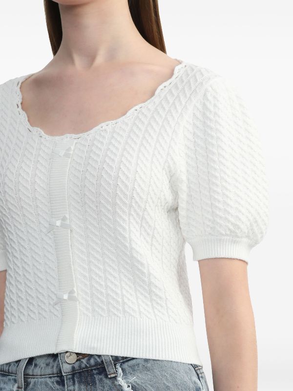 Stella deals McCartney Cable Knit Short Sleeve Cardigan