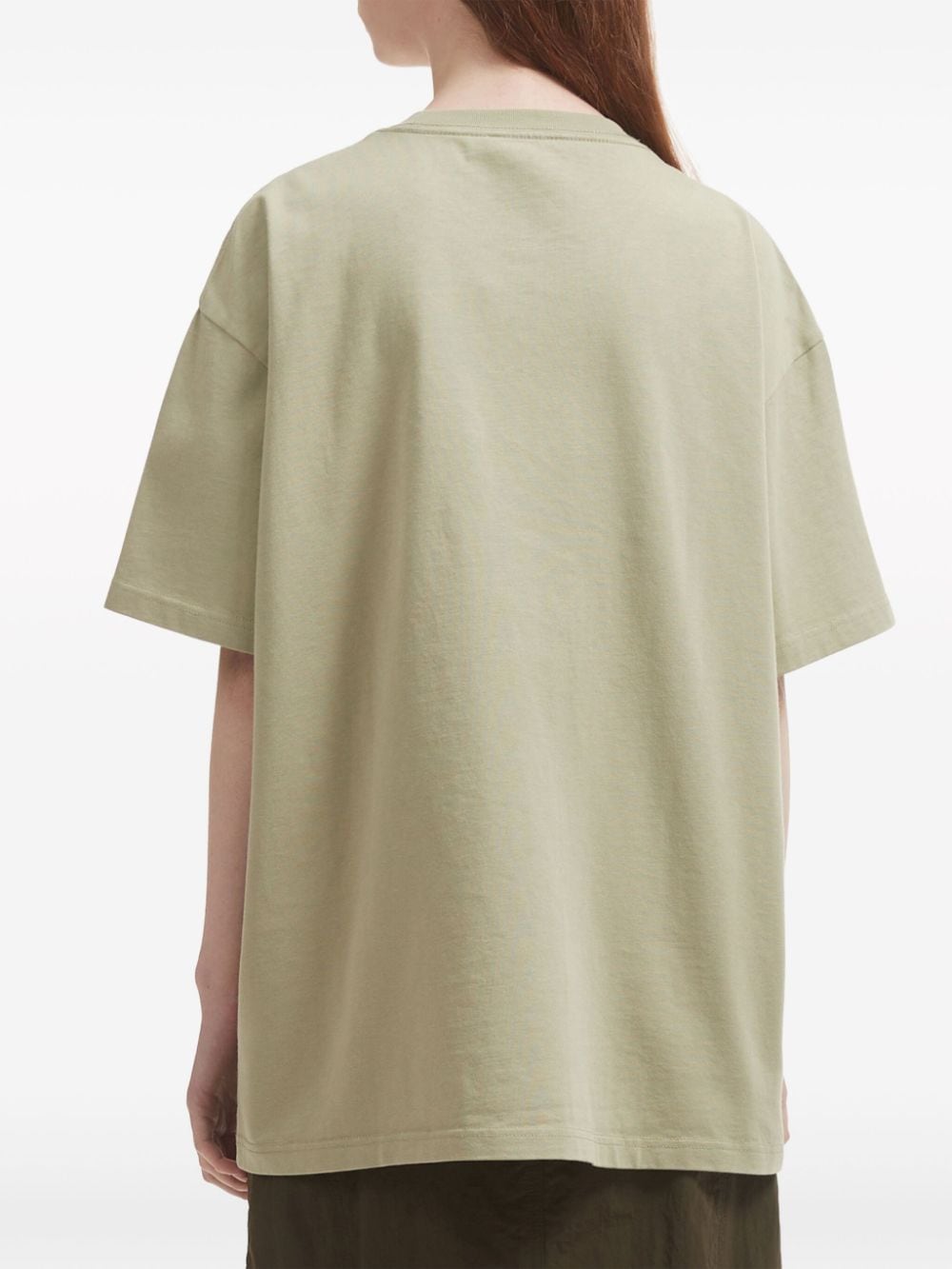 Shop B+ab Star-appliquéd Cotton T-shirt In Green