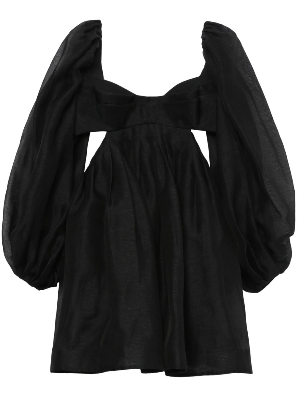 Zimmermann Harmony Cut-out Minidress In Black