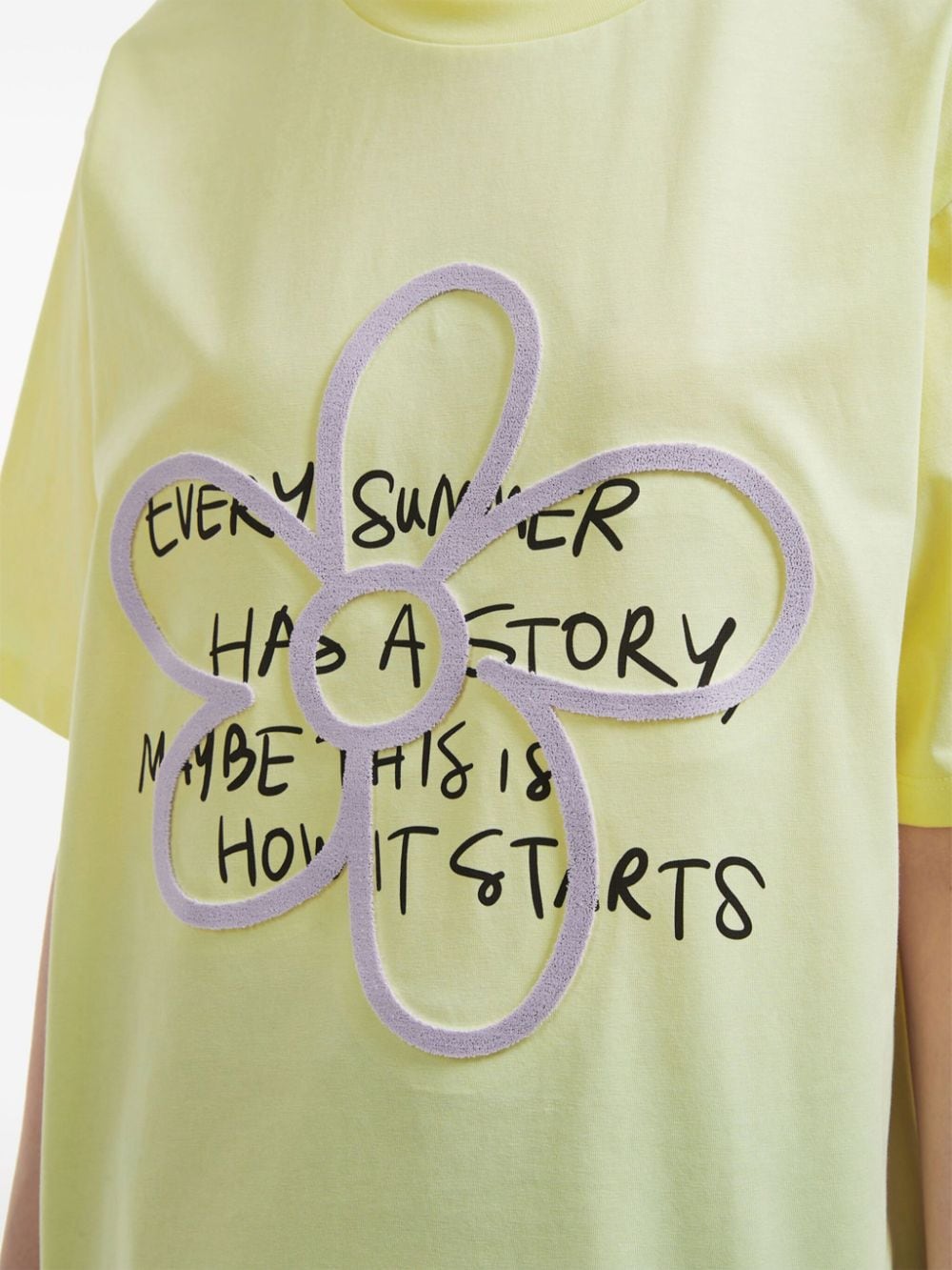 Shop B+ab Slogan-print T-shirt In Yellow