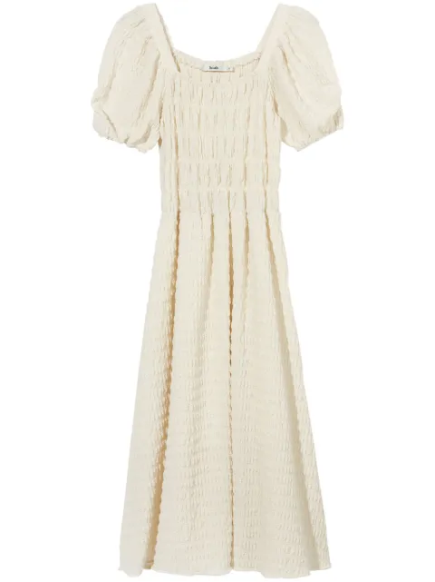 b+ab smocked midi dress