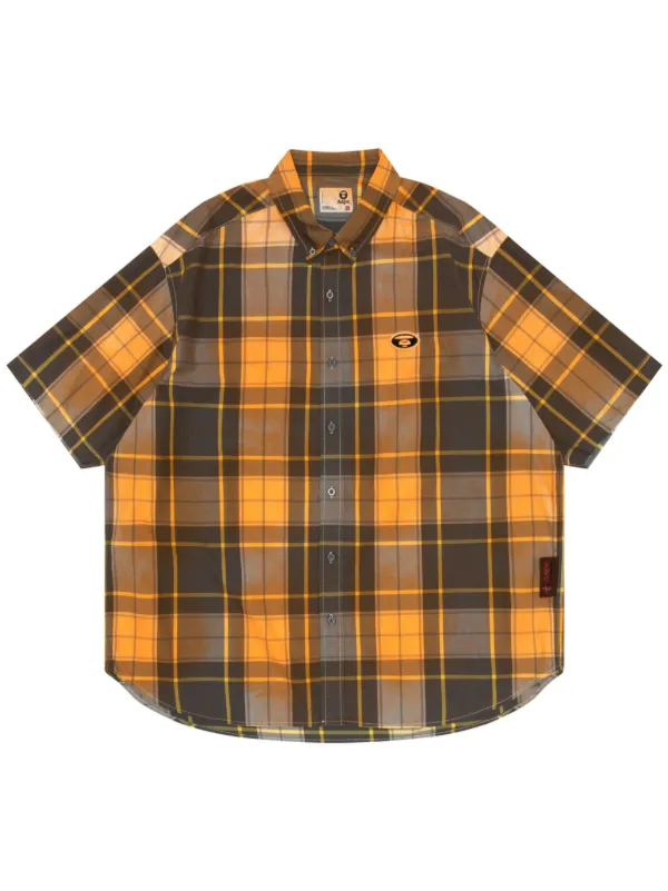 A Bathing Ape Plaid Short Sleeve 2024 Shirt