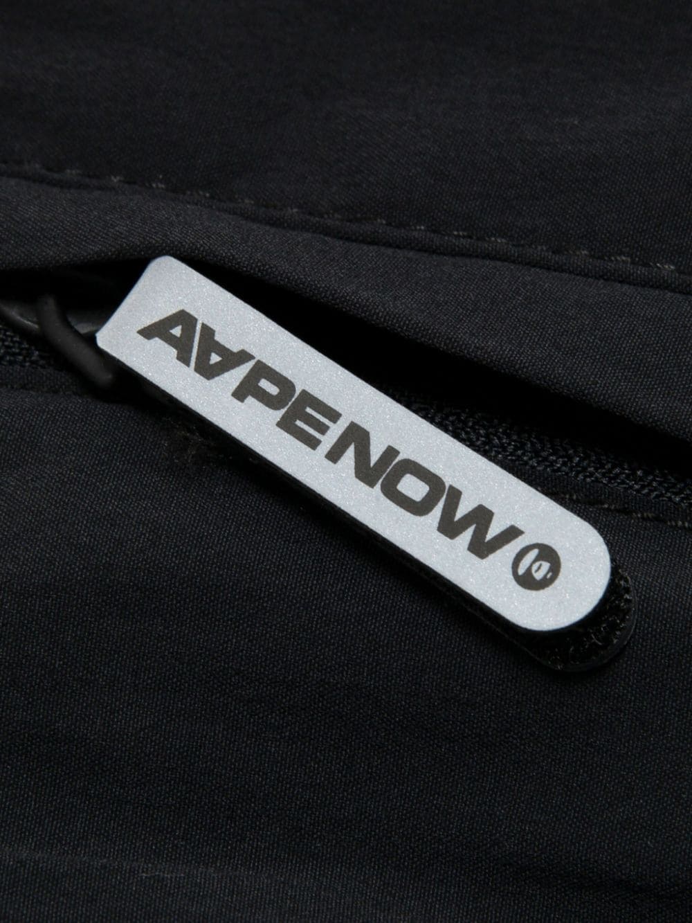 Shop Aape By A Bathing Ape Moonface Logo-patch Shorts In Black