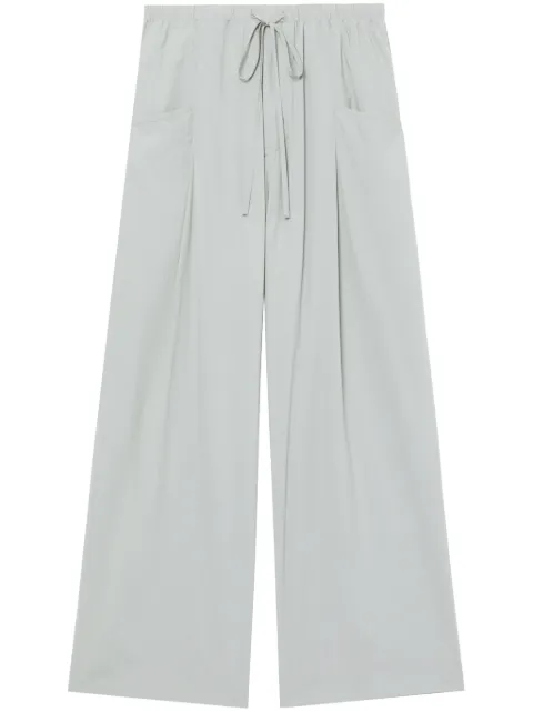 tout a coup pantalones anchos con cordones en la pretina