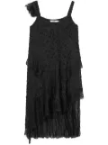 b+ab lace-trimmed midi dress - Black