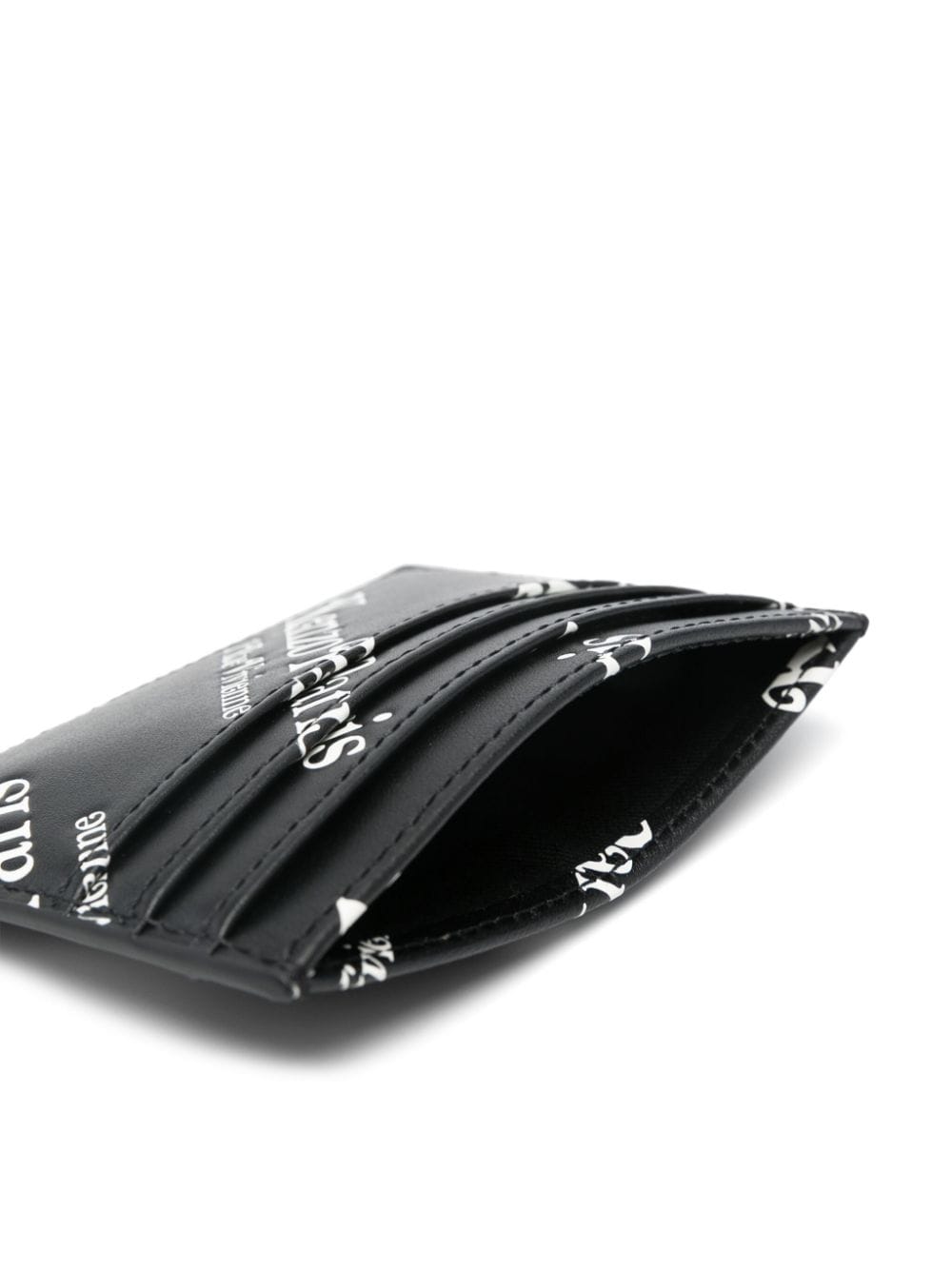 Shop Kenzo Gram Leather Cardholder In Black