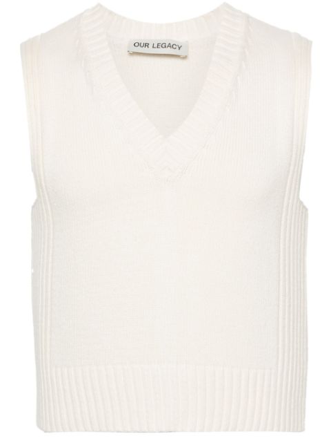 OUR LEGACY V-neck cotton vest Men