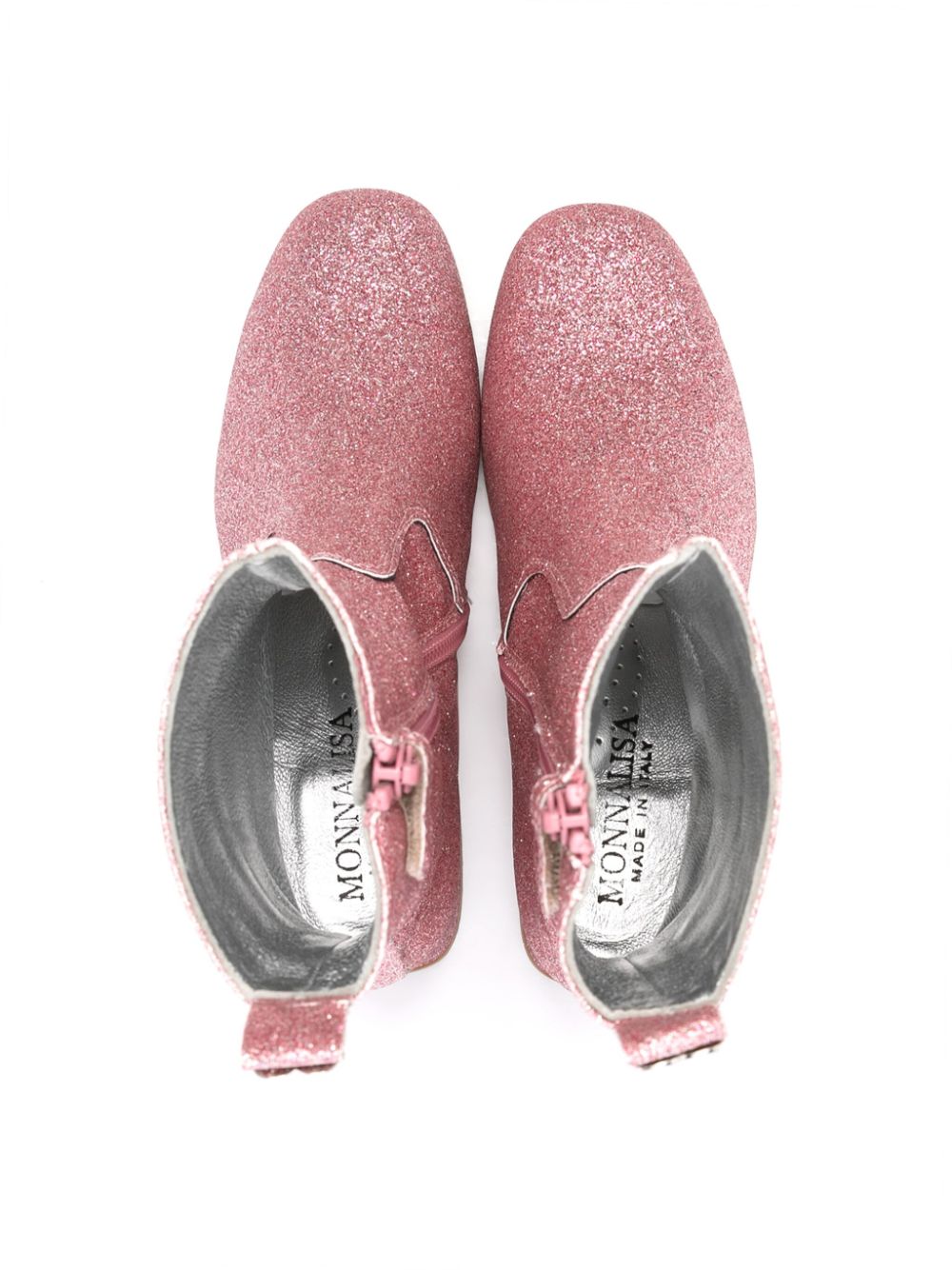 Monnalisa 50mm glittered ankle boots Pink