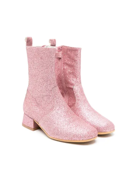 Monnalisa 50mm glittered ankle boots