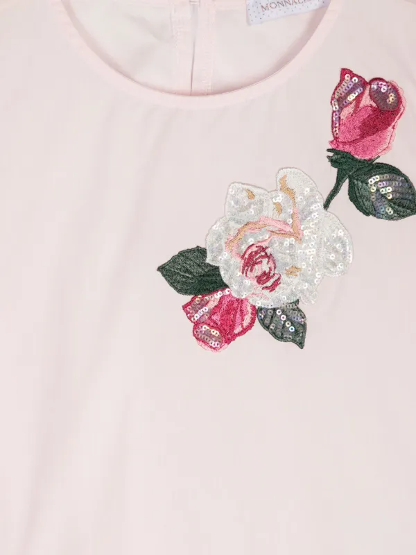 Monnalisa Blusa Con Rosas Bordadas Farfetch