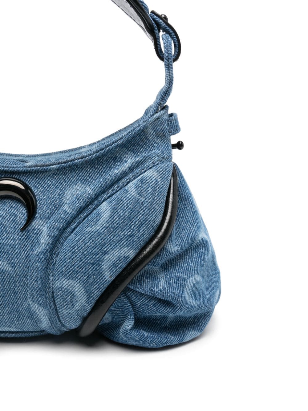 Shop Marine Serre Mini Futura Tote Bag In Blue