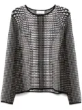 Marine Serre logo-jacquard jumper - Grey