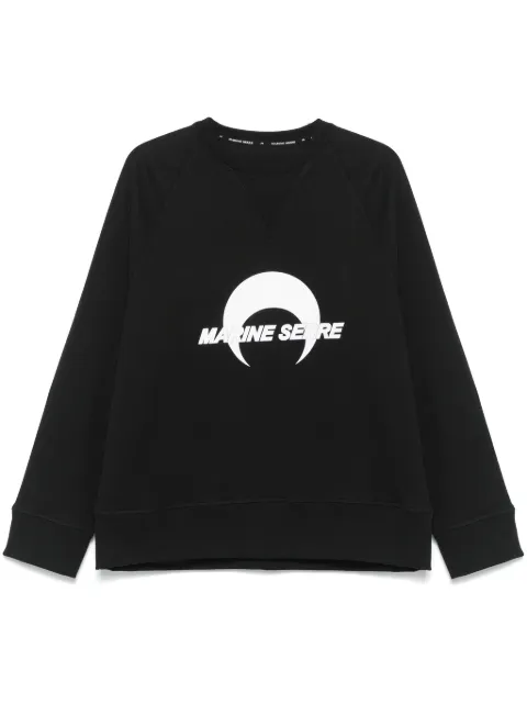 Marine Serre logo-print fleece sweatshirt