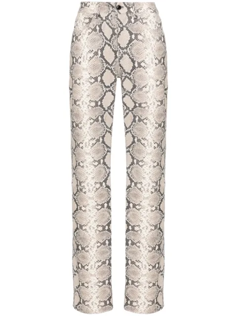 Marine Serre python-print trousers