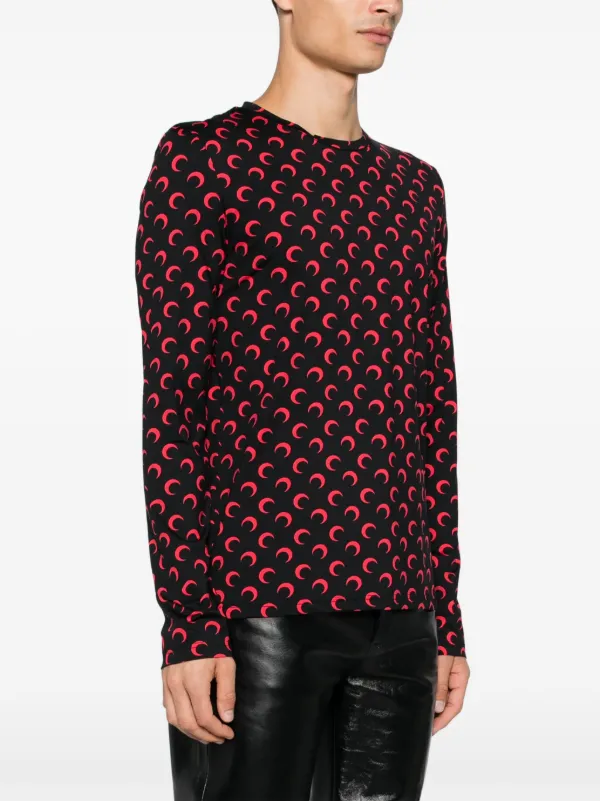 Marine Serre logo-print T-shirt | Black | FARFETCH AO