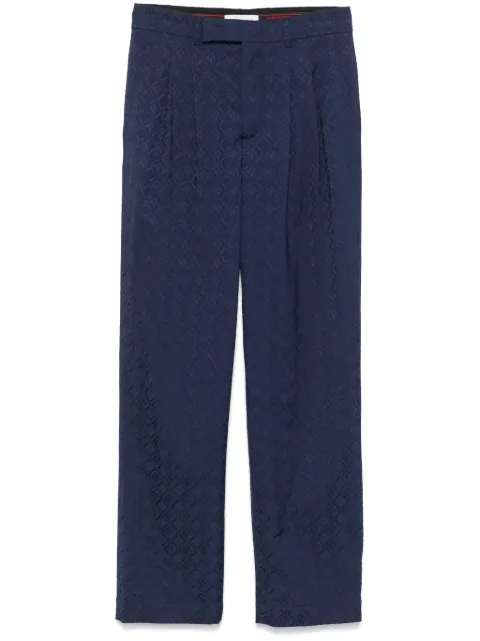 Marine Serre pantalon à motif Moon Diamond en jacquard