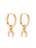 Marine Serre Crescent-Moon hoop earrings - Gold
