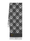 Marine Serre Moonogram argyle-pattern scarf - Grey
