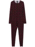 Marine Serre moon-print jumpsuit - Black