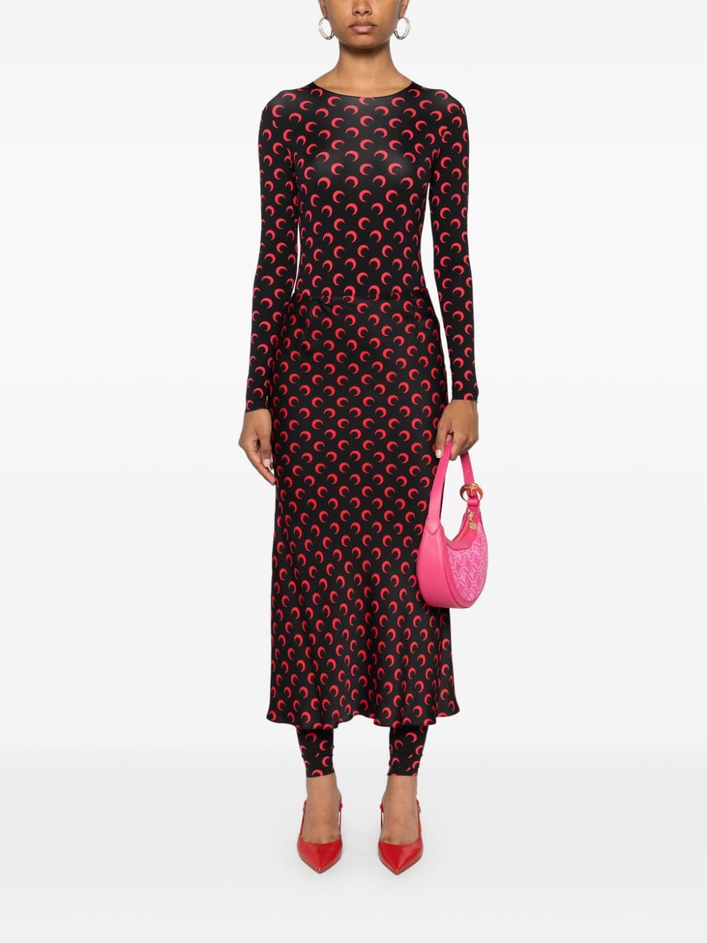 Marine Serre Jumpsuit met print - Zwart