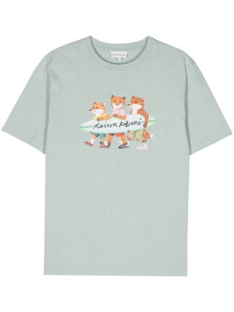 Maison Kitsuné T-shirt med ræv-motiv
