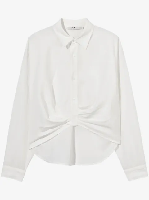 b+ab gathered-detail long-sleeve shirt