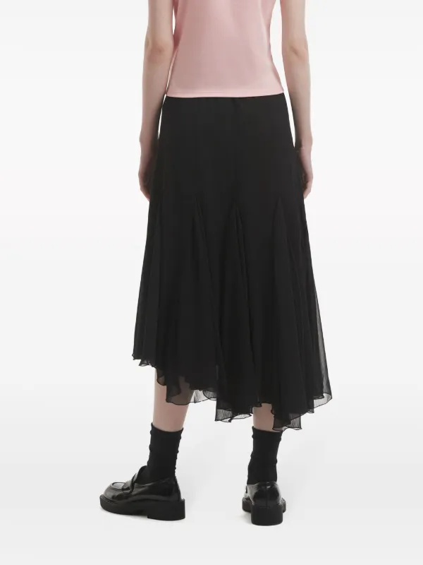 b+ab レイヤード プリーツスカート | ブラック | FARFETCH JP
