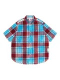 AAPE BY *A BATHING APE® logo-appliqué plaid shirt - Red