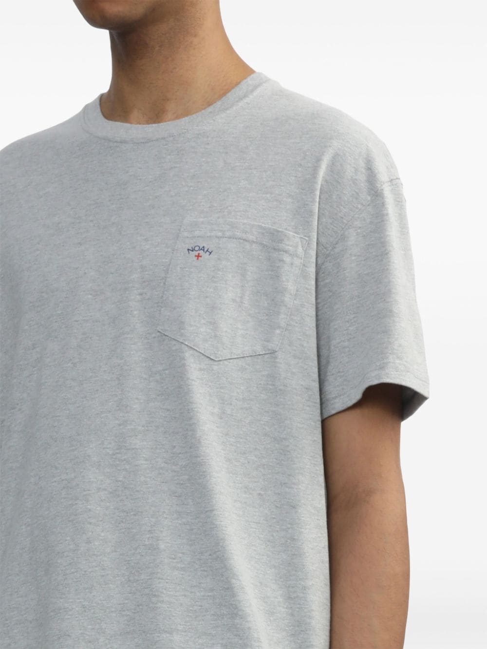 Shop Noah Ny Logo-print Crew-neck T-shirt In Grey
