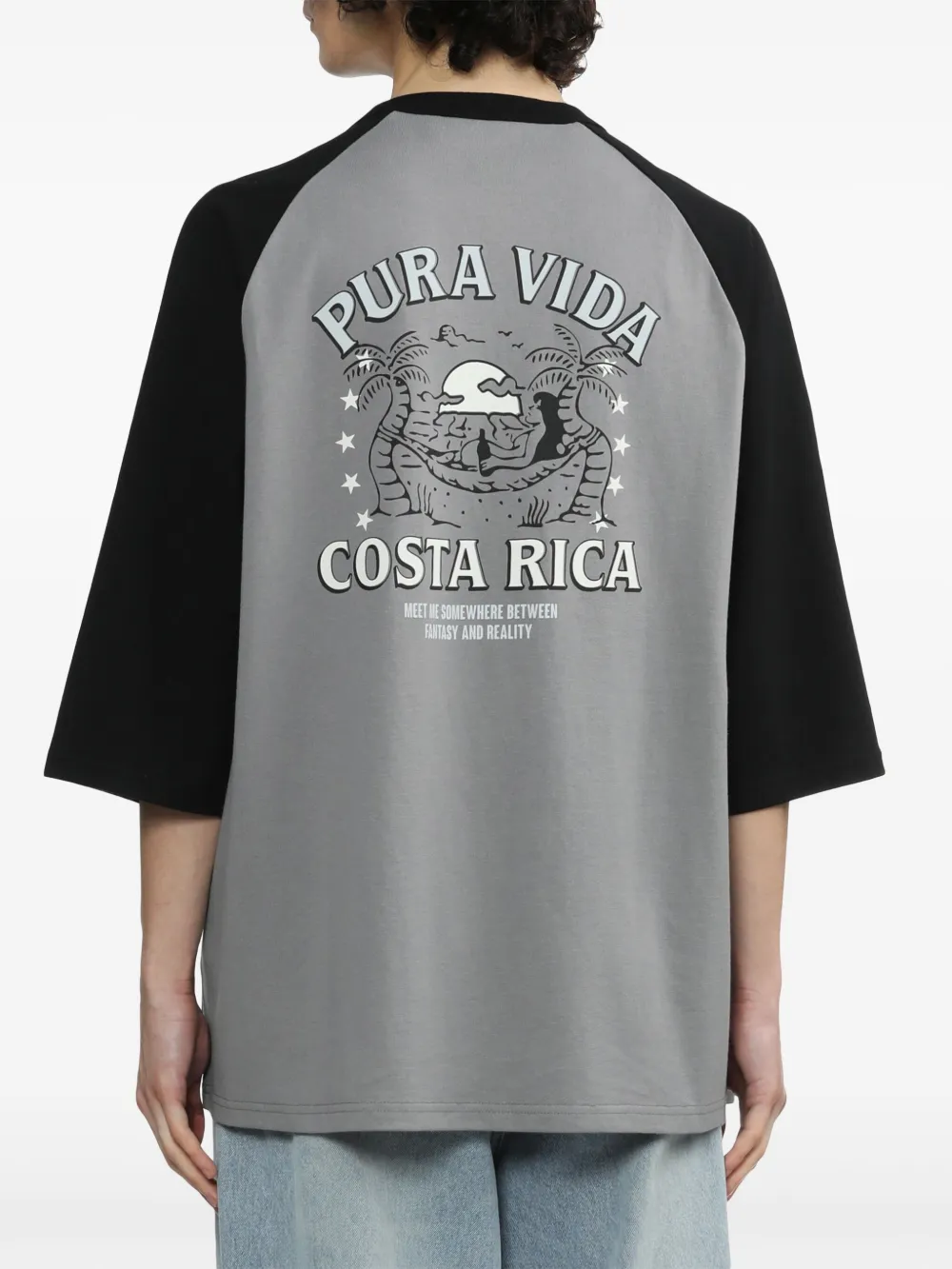 FIVE CM Katoenen T-shirt met grafische print Grijs
