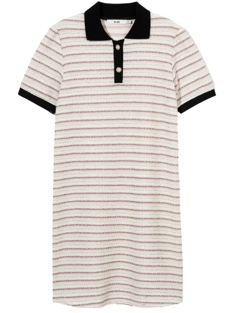b+ab striped polo minidress