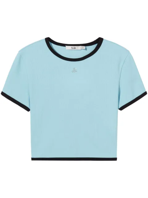b+ab top corto con detalles de cristal