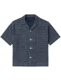 FIVE CM geometric-print cotton shirt - Blue