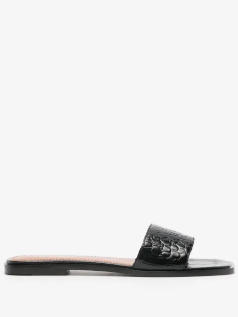 Paris Texas crocodile-effect leather sandals