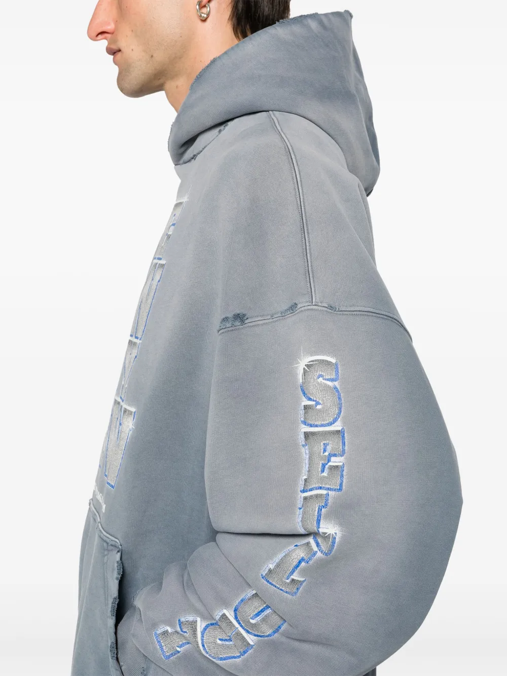トップス BALENCIAGA Slogan-Print Cotton Hoodie Balenciaga slogan-print Cotton Hoodie | Green | FARFETCH BN