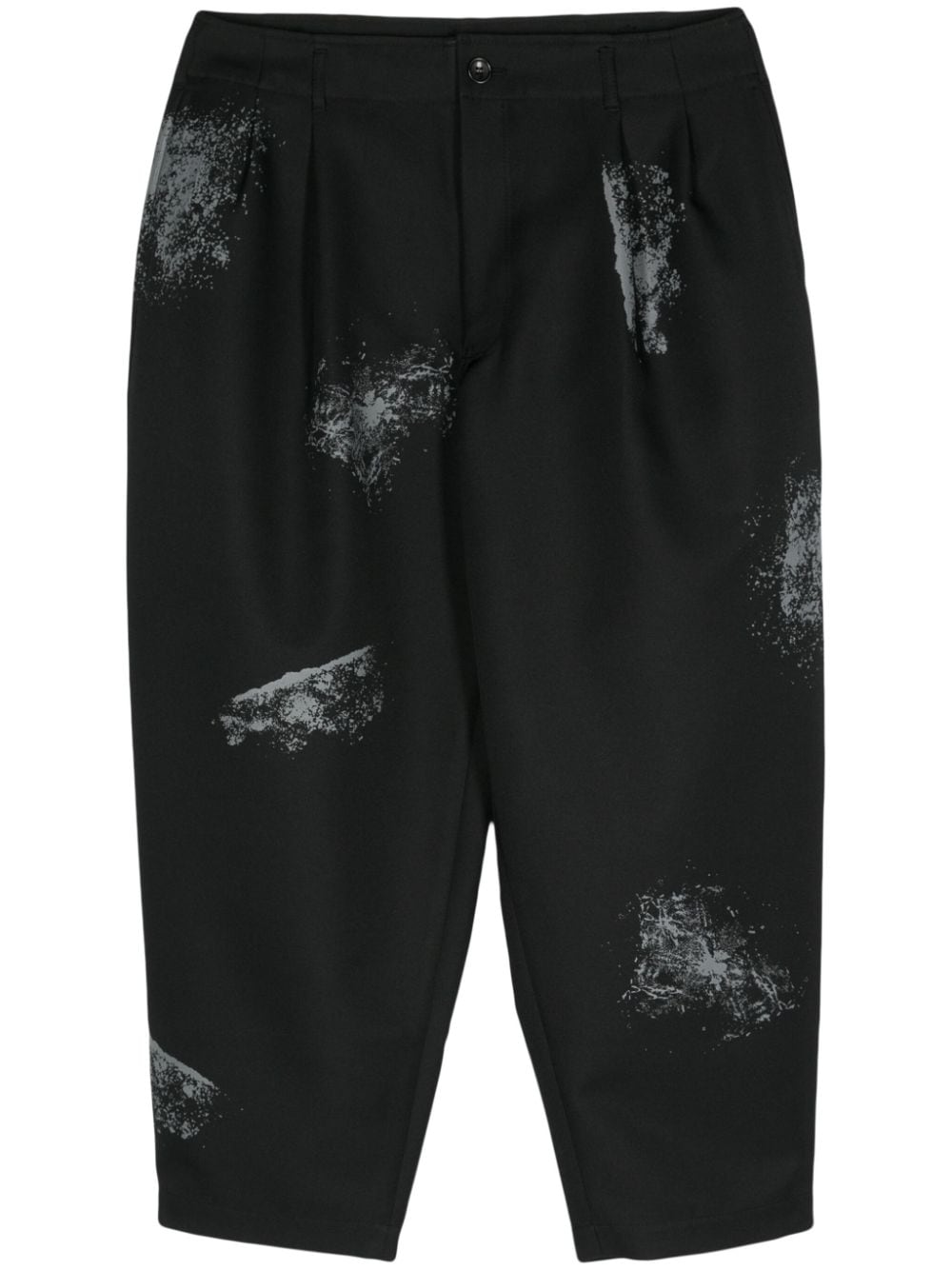 spray paint-effect trousers