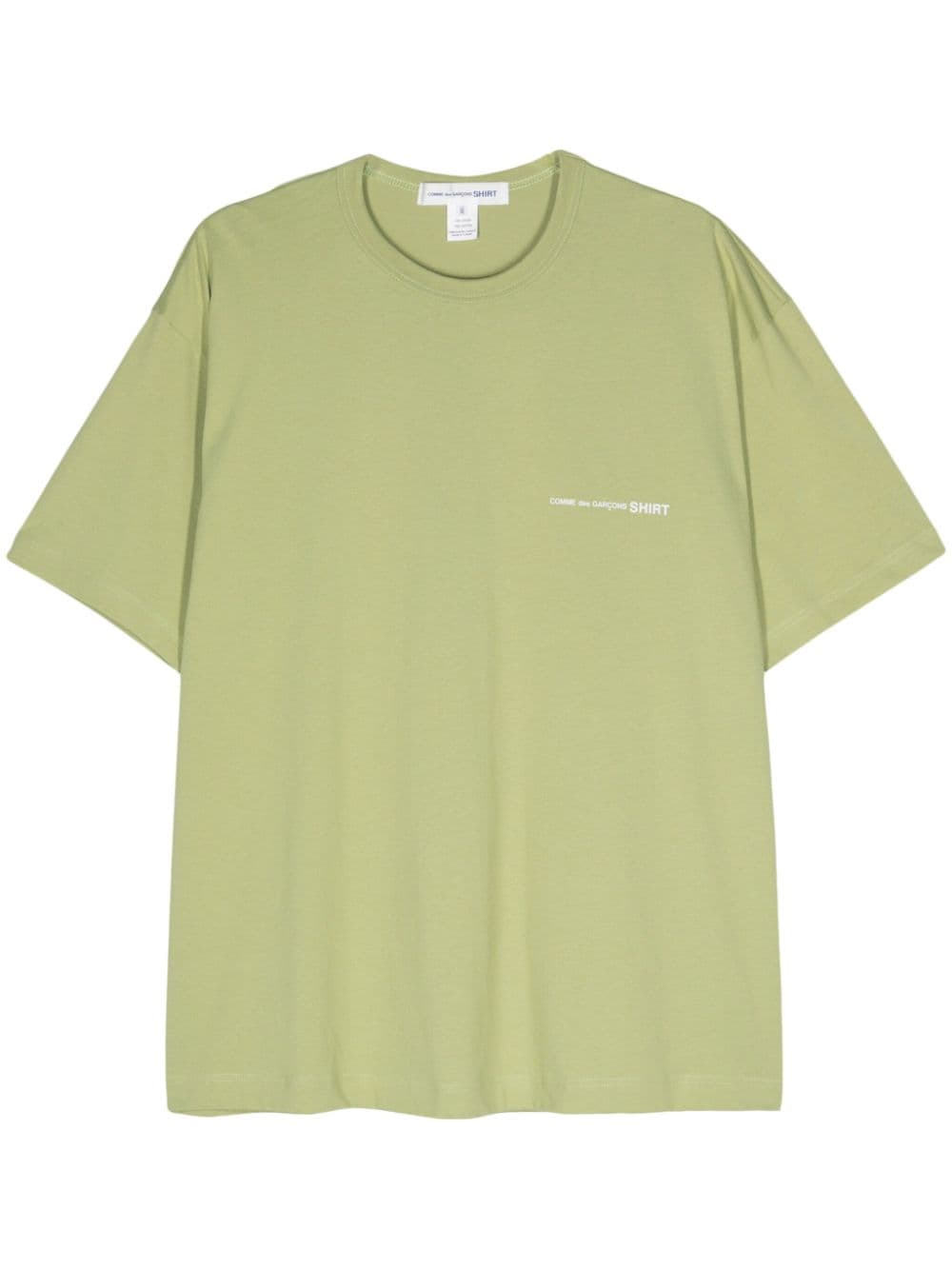 Comme Des Garçons Shirt Logo-print Cotton T-shirt In Green