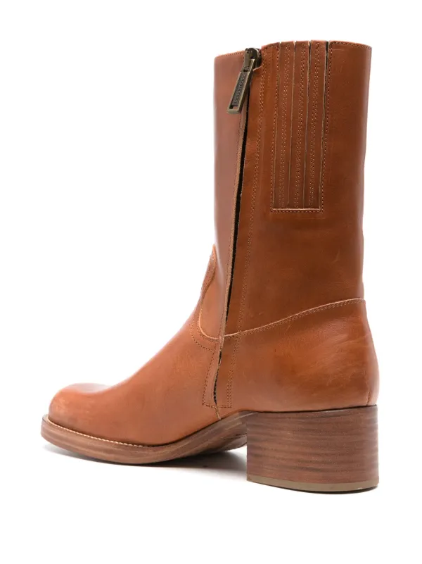 DSQUARED2 Vintage Leather Boots Brown FARFETCH CA