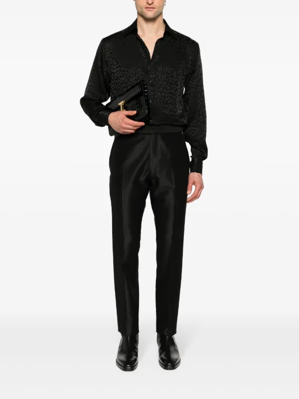 TOM FORD Tapered wool-blend Trousers | Black | FARFETCH BH