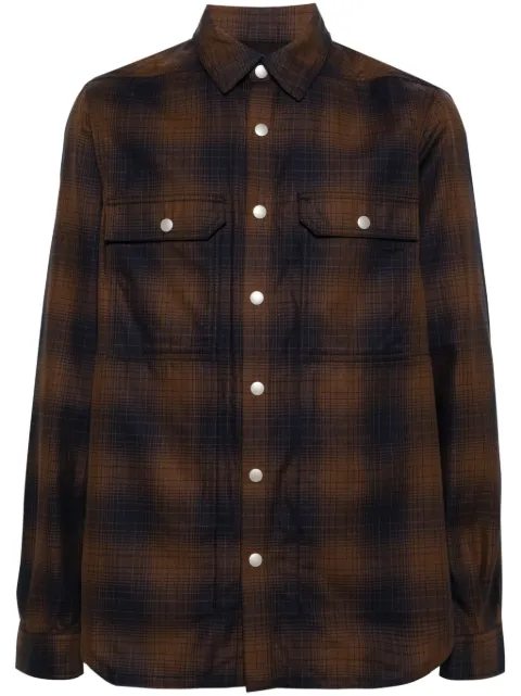 Rick Owens DRKSHDW checked cotton overshirt