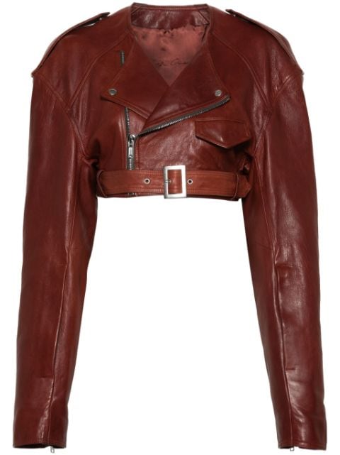 Rick Owens Micro Biker cropped jacket