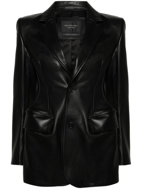 Balenciaga structured leather blazer