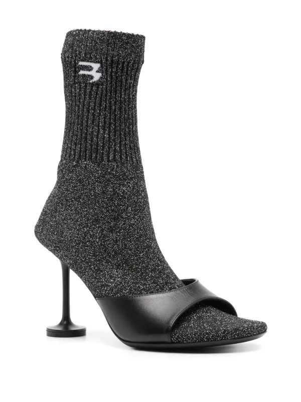 シューズ・サンダルその他 BALENCIAGA Woman High heel shoes Black 782551W2ES0 1000 BALENCIAGA 3b Sock Pumps Sandals Heels Black Silver Womens