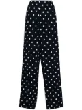 Balenciaga polka-dot straight-leg trousers - Blue