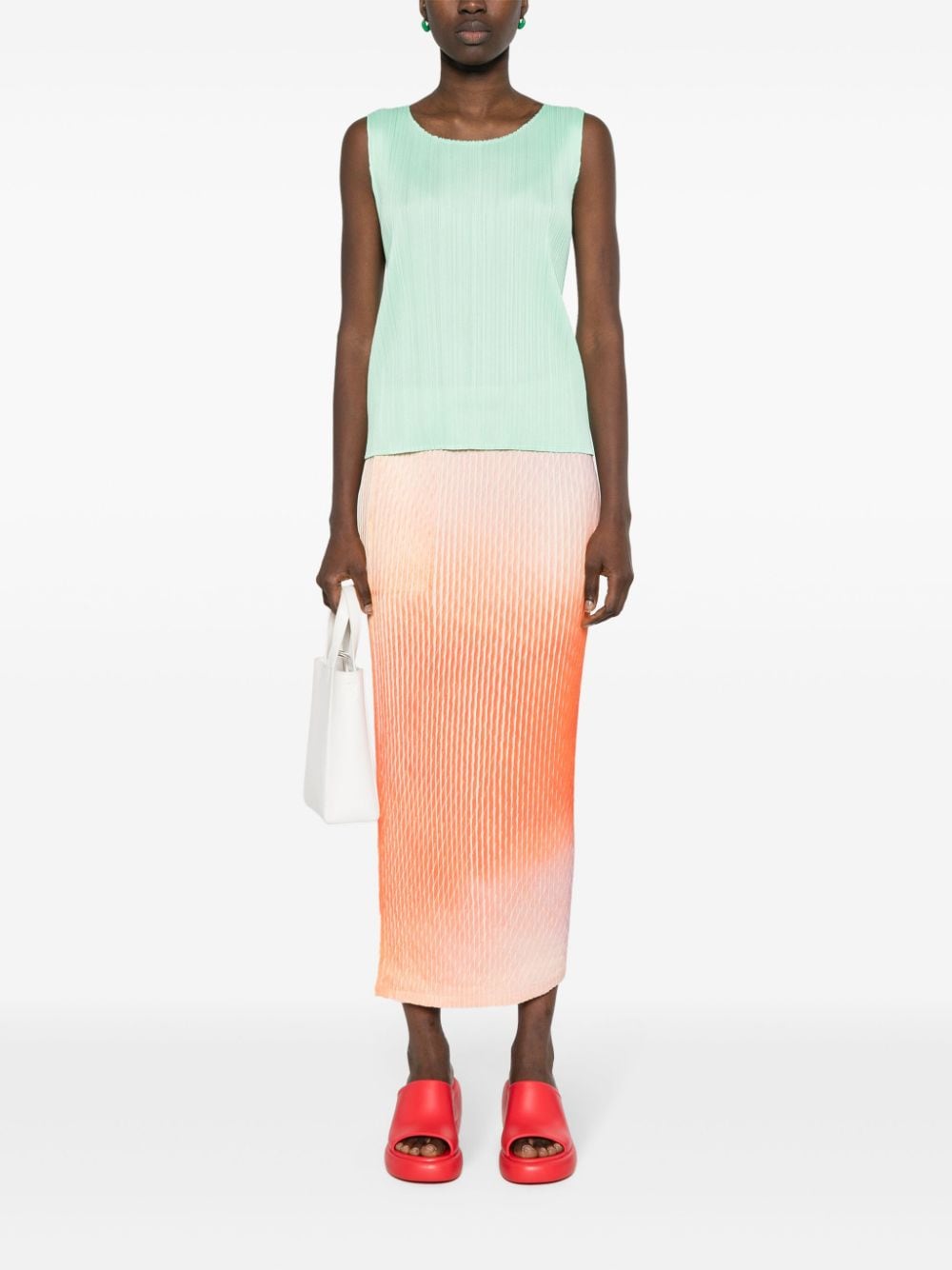 Shop Issey Miyake Monthly Colors: March Tank Top In Green
