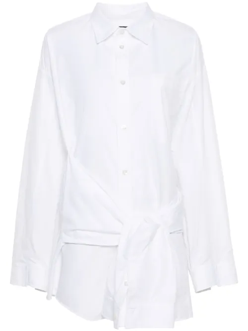 Chemise en coton à manches nouées - Balenciaga - Modalova