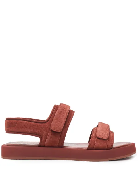 12 STOREEZ double-strap suede sandals